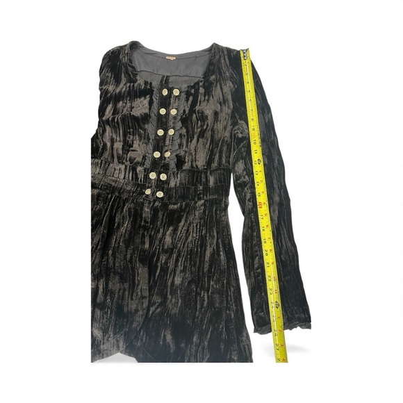 F r e e People Black Velvet Military Jacket | Top - Picture 8 of 8